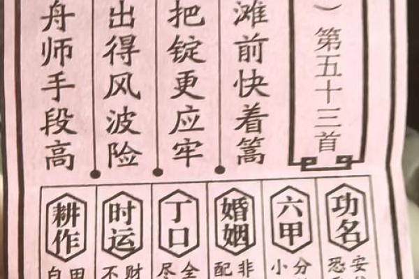 妈祖灵签3号签