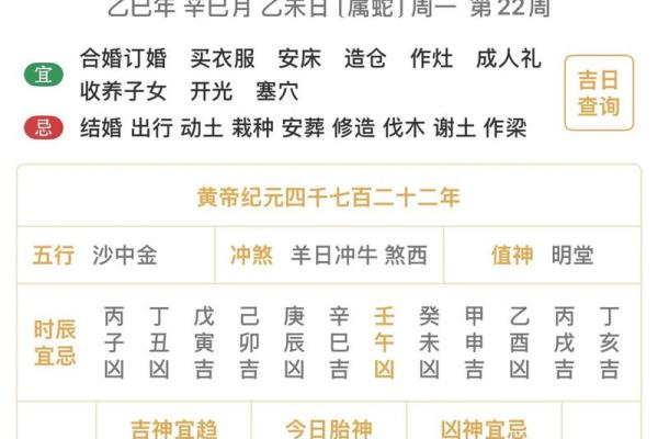 明日黄历吉凶宜忌