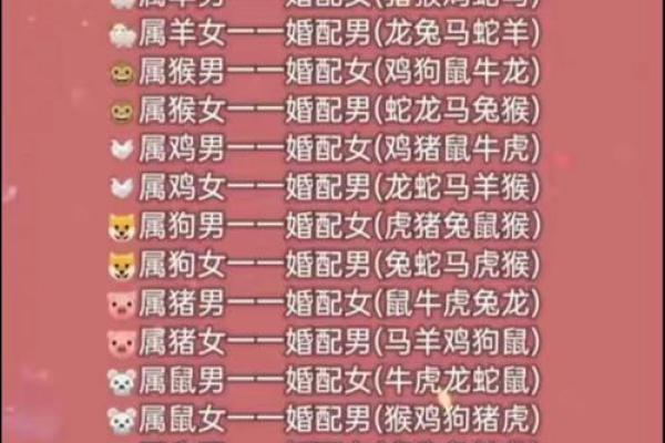 生肖配对 十二生肖最佳配对表格