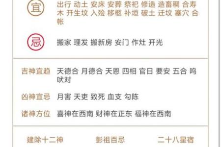 今日黄历：宜忌、五行、冲煞、彭祖百忌、胎神、星宿、方位、吉凶