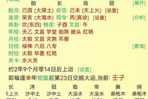 八字身强身弱对照表