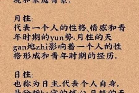 四柱八字分析命运