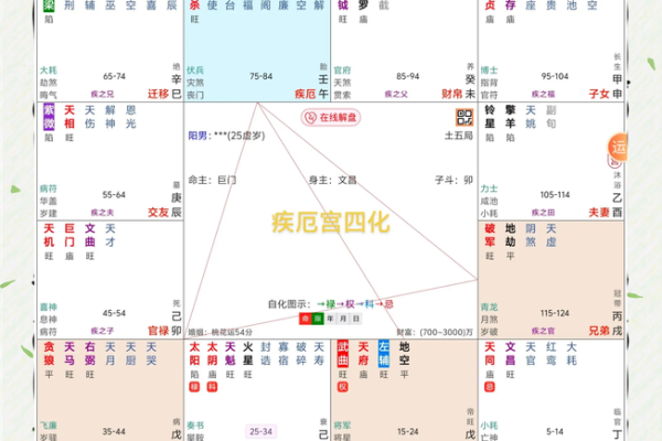 紫微斗数之生年干四化表象：夫妻宫四化入各宫表象