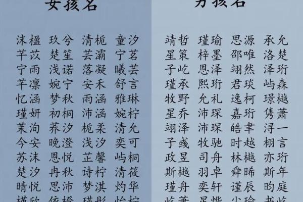 生辰八字起名取名专用大全