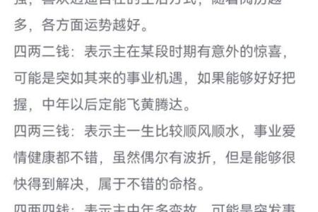 称骨算命表二两六男命详解