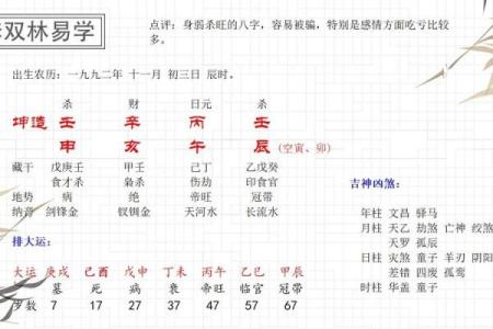 带仙八字