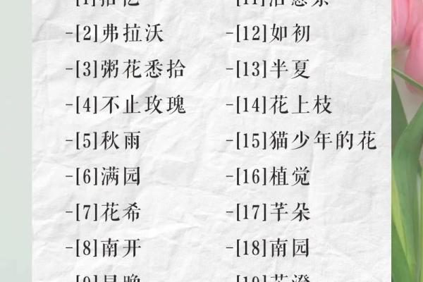 花店名字大全-名字大全-姓名学-华易算命网姓名