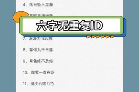 非主流八字id搭配大全，个性化八字id推荐，带有含义的八字id大全
