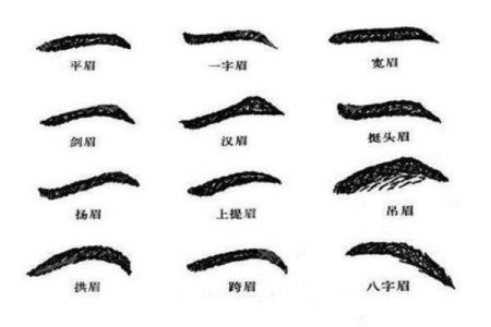 面相图解-八字眉面相算命及特征