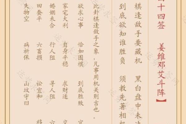 东岳大帝公灵签第四十四签