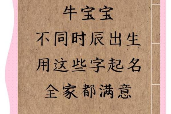 属牛酉时出生的男孩的取名技巧姓名
