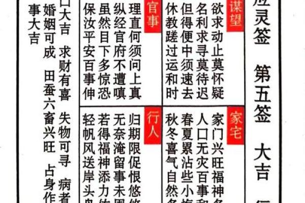 观音灵签第5签的签语解意 第5签观音灵签签语意义是什么