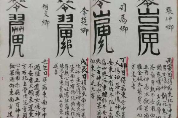 算命写的符
