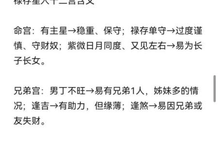 紫薇斗数禄存口诀