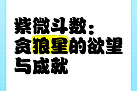 紫薇斗数贪狼星性