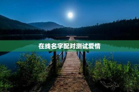 姓名配对姻缘测试准 姓名配对测姻缘免费爱情测试？