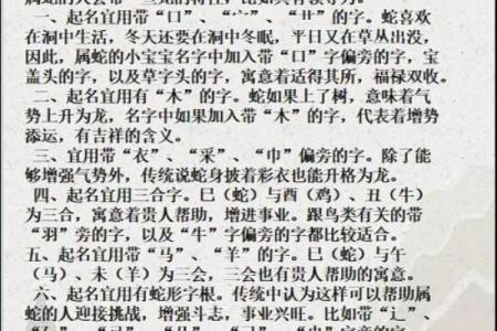 中午1点出生的属蛇男孩该如何起名，宜用什么字姓名