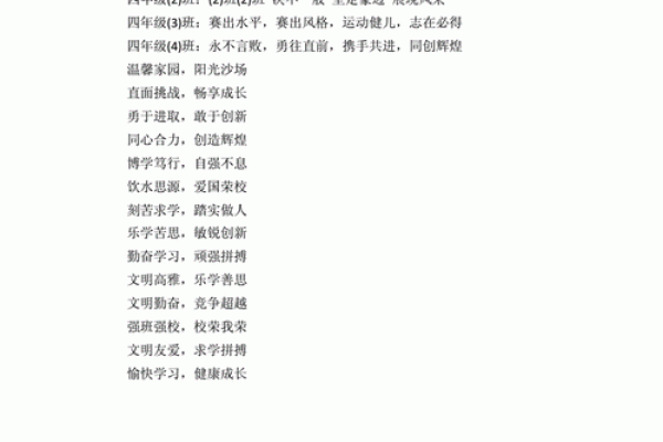 八字运动会口号