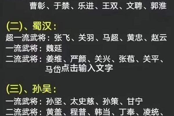 三国人物八字格局